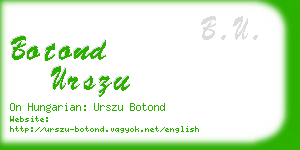 botond urszu business card